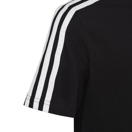 Unisex Kids Essentials 3-Stripes Cotton T-Shirt, Black, A701_ONE, large image number 4