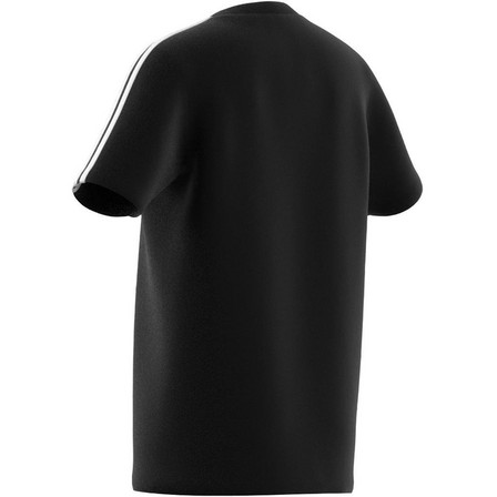 Unisex Kids Essentials 3-Stripes Cotton T-Shirt, Black, A701_ONE, large image number 7