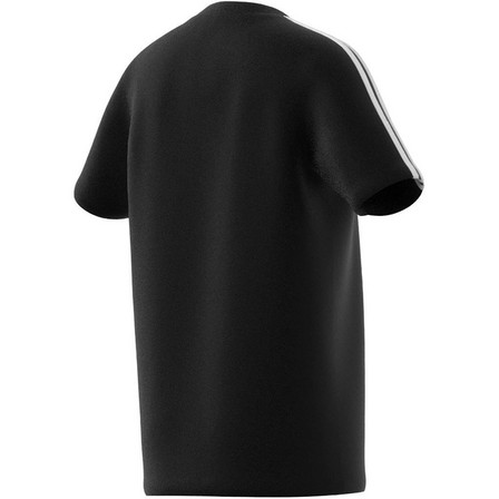 Unisex Kids Essentials 3-Stripes Cotton T-Shirt, Black, A701_ONE, large image number 9