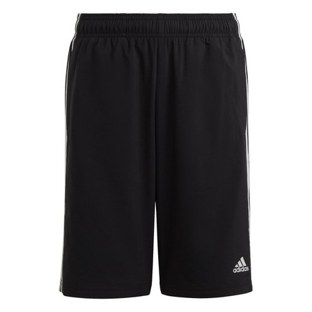 Unisex Kids Essentials 3-Stripes Woven Shorts, Black, A701_ONE, large image number 1