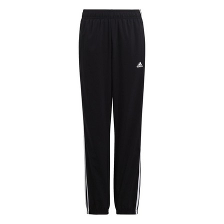 Unisex Kids Essentials 3-Stripes Woven Tracksuit Bottoms, Black, A701_ONE, large image number 2