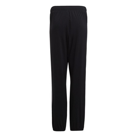 Unisex Kids Essentials 3-Stripes Woven Tracksuit Bottoms, Black, A701_ONE, large image number 3