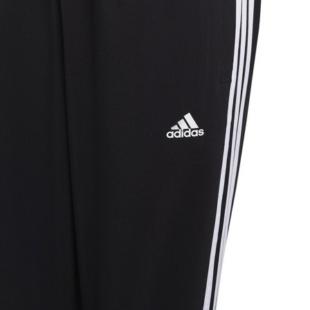 Unisex Kids Essentials 3-Stripes Woven Tracksuit Bottoms, Black, A701_ONE, large image number 6