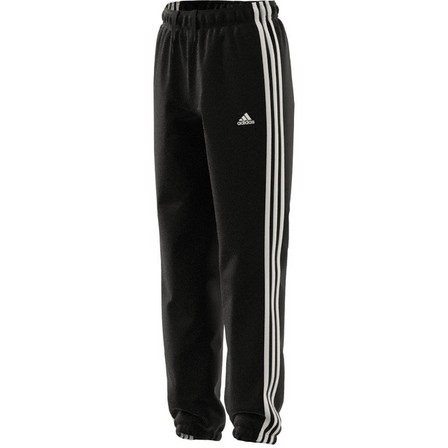 Unisex Kids Essentials 3-Stripes Woven Tracksuit Bottoms, Black, A701_ONE, large image number 11