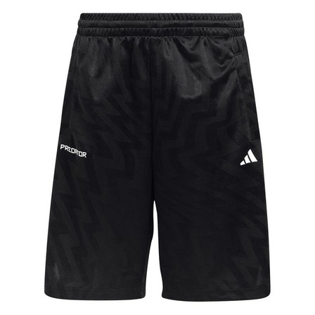 Unisex Kids Football-Inspired Predator Shorts, Black, A701_ONE, large image number 2