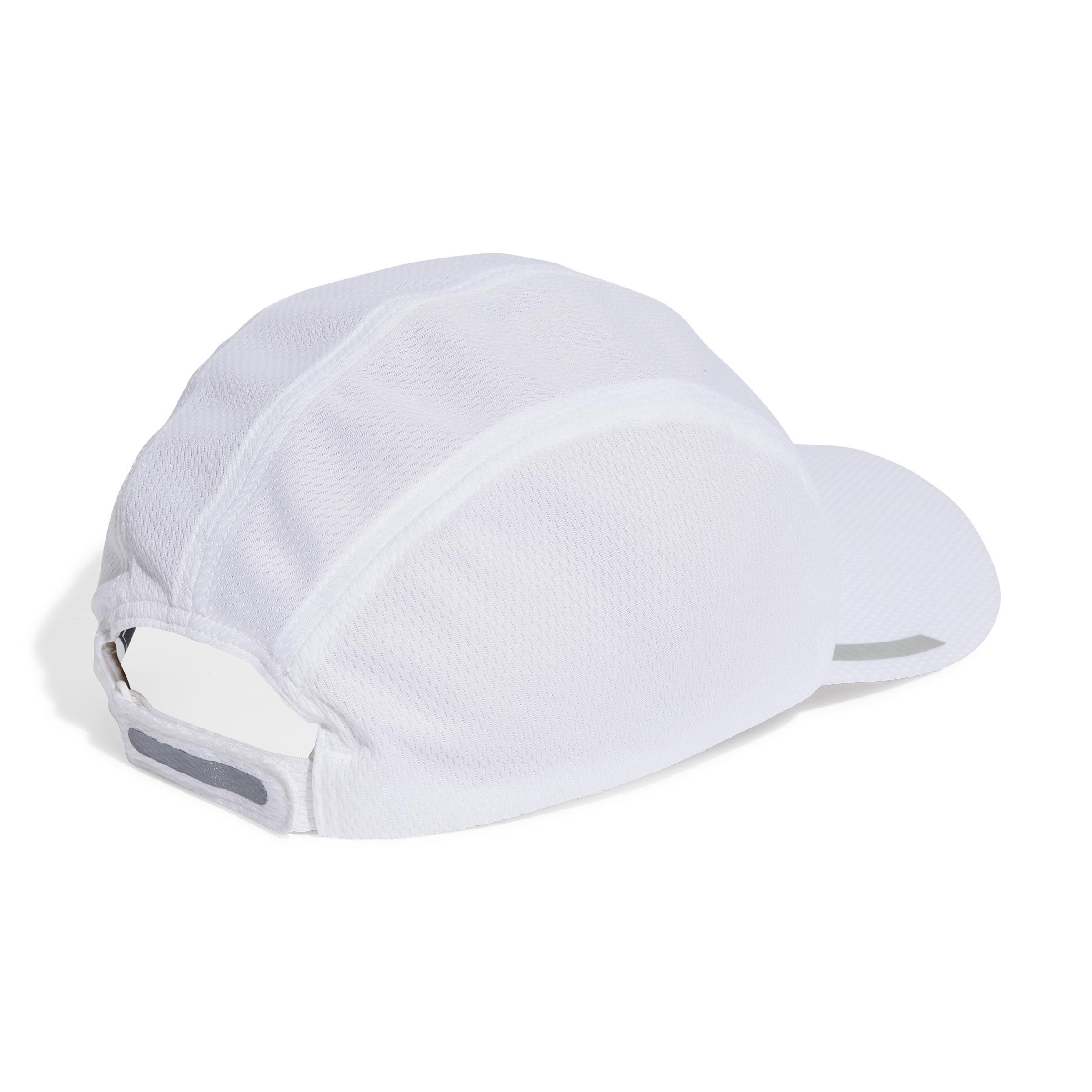 Unisex Running Aeroready Four-Panel Mesh Cap, White, , large image number 1