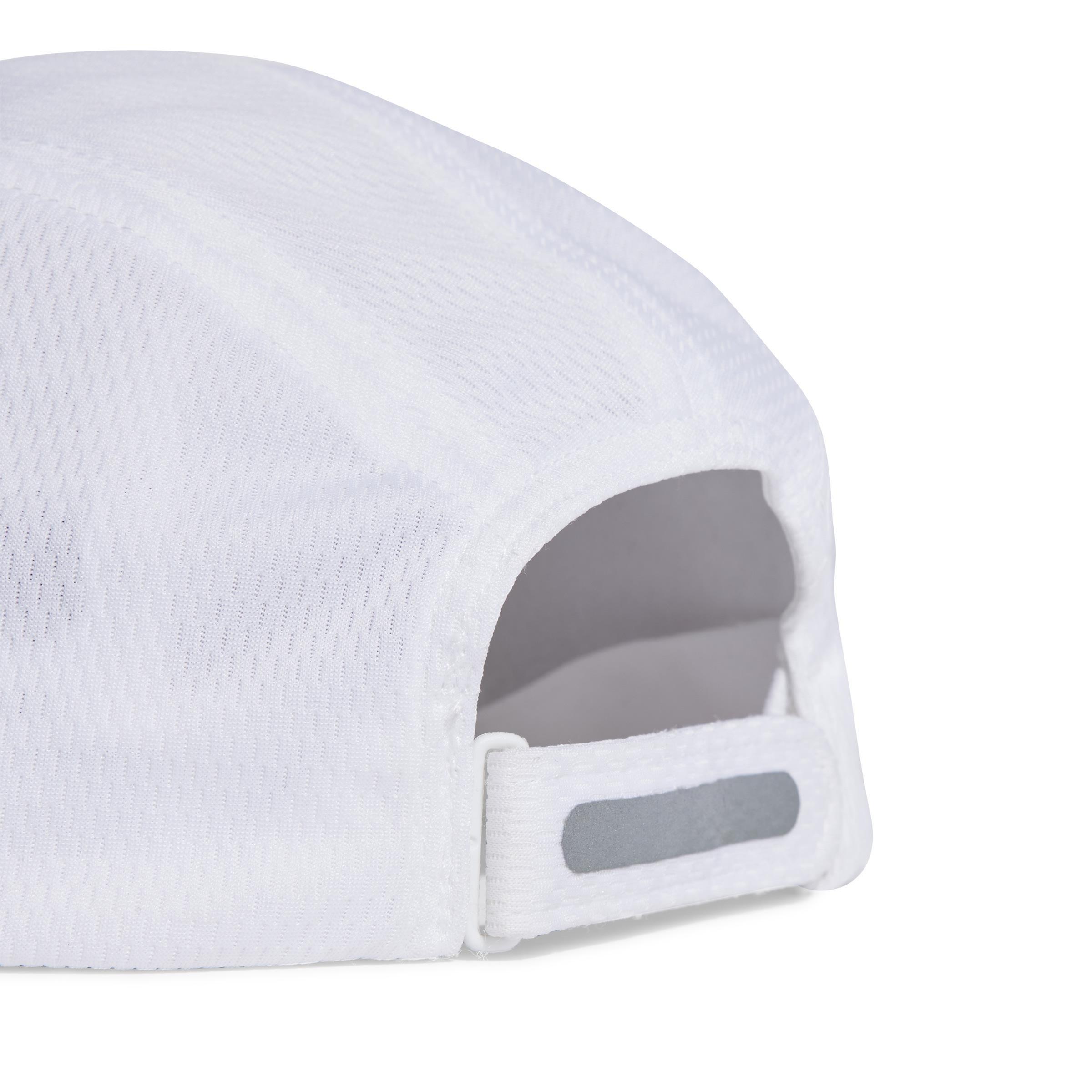 Unisex Running Aeroready Four-Panel Mesh Cap, White, , large image number 4