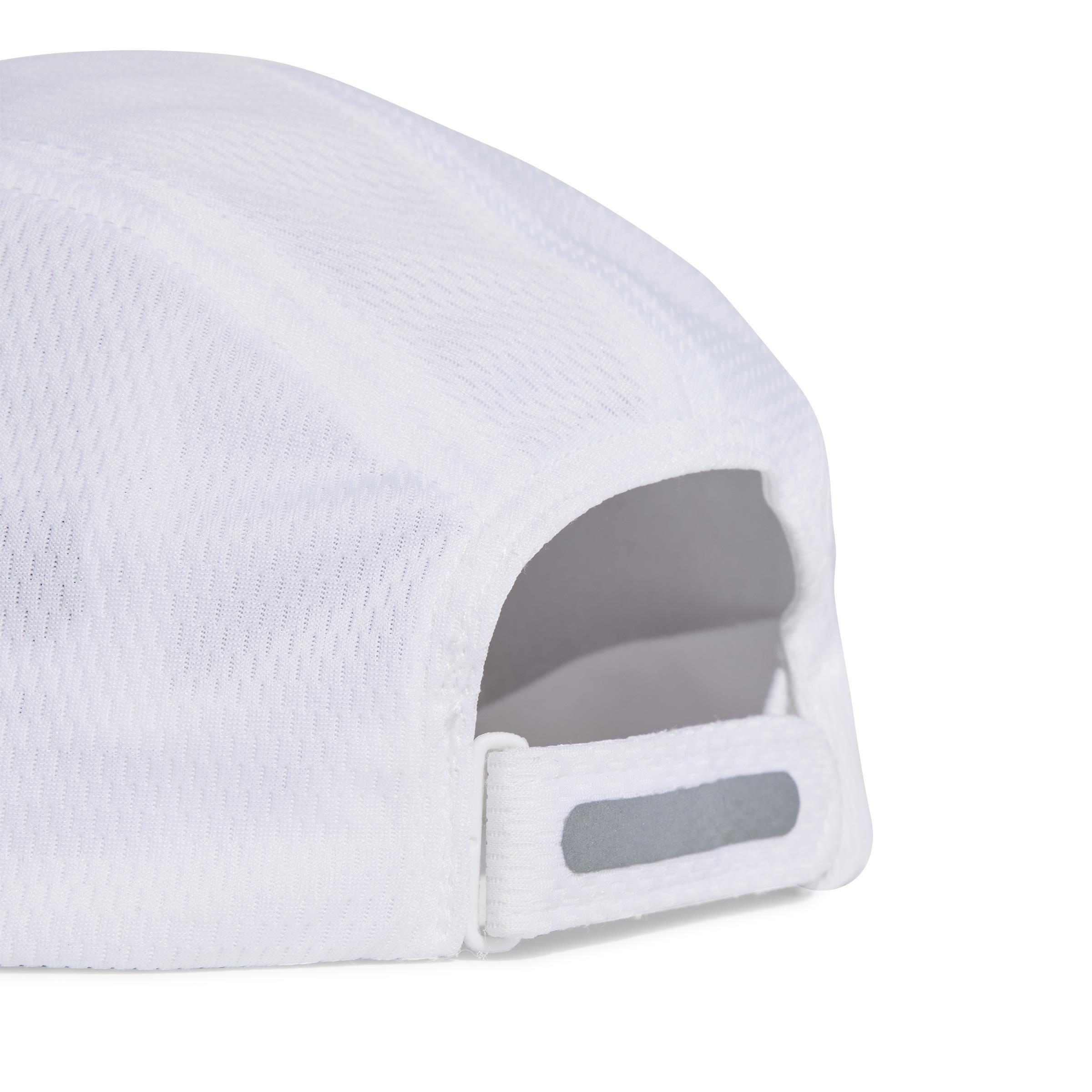 Unisex Running Aeroready Four-Panel Mesh Cap, White, A701_ONE, large image number 4