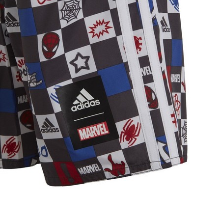 adidas x Marvel's Spider-Man Swim Shorts white Male Kids, A701_ONE, large image number 3
