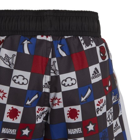 adidas x Marvel's Spider-Man Swim Shorts white Male Kids, A701_ONE, large image number 4
