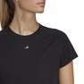 Women Aeroready Train Essentials 3 Bar Logo Crop T-Shirt, Black, A701_ONE, thumbnail image number 7