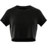 Women Aeroready Train Essentials 3 Bar Logo Crop T-Shirt, Black, A701_ONE, thumbnail image number 9