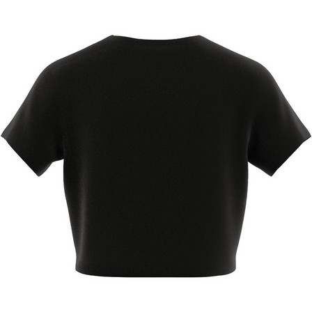 Women Aeroready Train Essentials 3 Bar Logo Crop T-Shirt, Black, A701_ONE, large image number 10