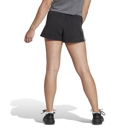 Women Train Essentials 3-Stripes Pacer Shorts, Black, A701_ONE, large image number 4