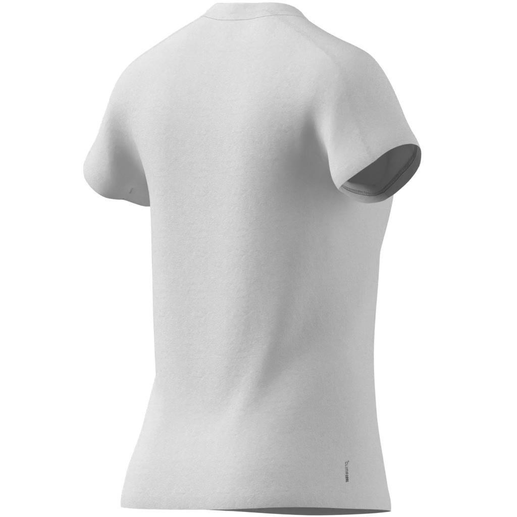 AEROREADY Train Essentials Minimal Branding V-Neck T-Shirt, White, A701_ONE, large image number 2