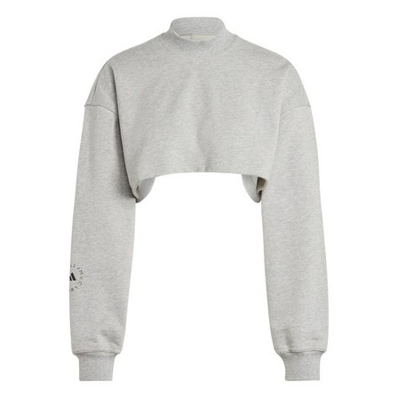 Women Adidas Truecasuals Cropped Sweatshirt, Grey, A701_ONE, large image number 1