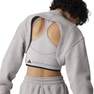 Women Adidas Truecasuals Cropped Sweatshirt, Grey, A701_ONE, thumbnail image number 2