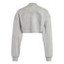 Women Adidas Truecasuals Cropped Sweatshirt, Grey, A701_ONE, thumbnail image number 3