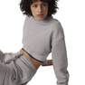 Women Adidas Truecasuals Cropped Sweatshirt, Grey, A701_ONE, thumbnail image number 8