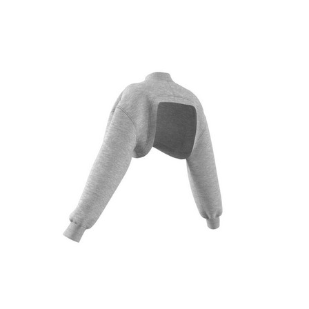 Women Adidas Truecasuals Cropped Sweatshirt, Grey, A701_ONE, large image number 16