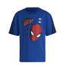 Kids Boys Adidas X Marvel Spider-Man T-Shirt Team, Blue, A701_ONE, thumbnail image number 0