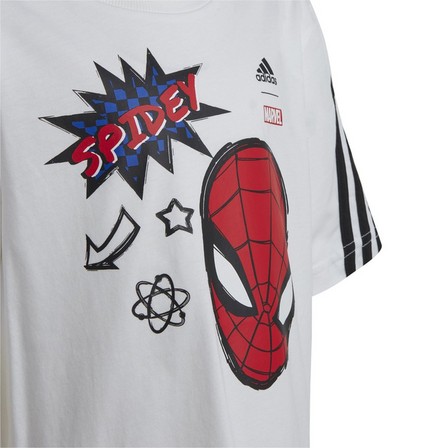 Kids Boys Adidas X Marvel Spider-Man T-Shirt, White, A701_ONE, large image number 1