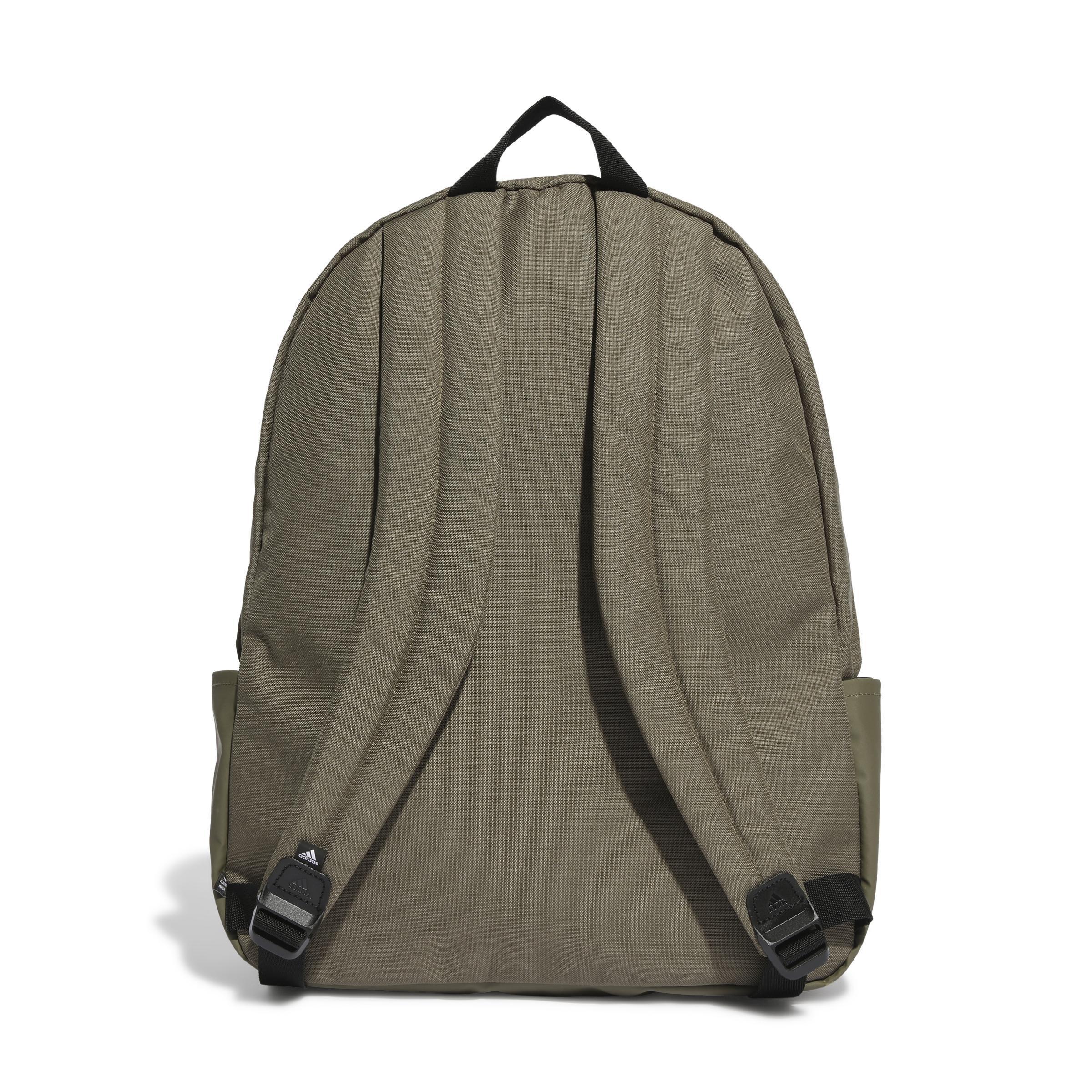 Unisex Classic Badge Of Sport Backpack, Khaki, A701_ONE, large image number 3