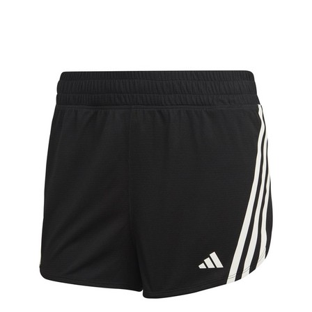 Women Run Icons 3-Stripes Low Carbon Running Shorts, Black, A701_ONE, large image number 1