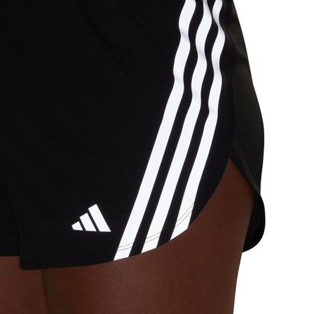 Women Run Icons 3-Stripes Low Carbon Running Shorts, Black, A701_ONE, large image number 4