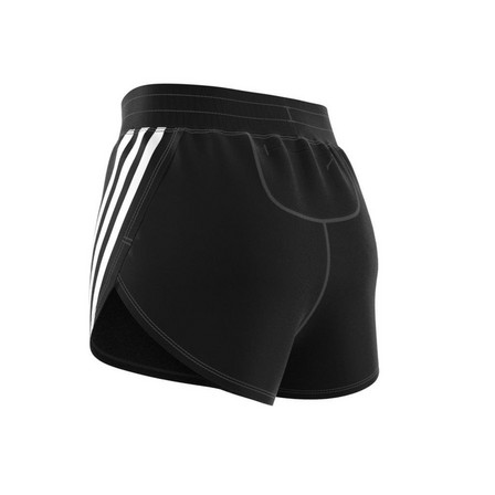 Women Run Icons 3-Stripes Low Carbon Running Shorts, Black, A701_ONE, large image number 7