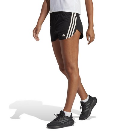 Women Run Icons 3-Stripes Low Carbon Running Shorts, Black, A701_ONE, large image number 8