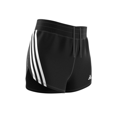 Women Run Icons 3-Stripes Low Carbon Running Shorts, Black, A701_ONE, large image number 11