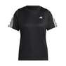Women Run Icons 3-Stripes Low-Carbon Running T-Shirt, Black, A701_ONE, thumbnail image number 0