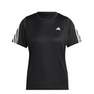 Women Run Icons 3-Stripes Low-Carbon Running T-Shirt, Black, A701_ONE, thumbnail image number 2