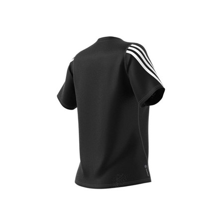 Women Run Icons 3-Stripes Low-Carbon Running T-Shirt, Black, A701_ONE, large image number 9