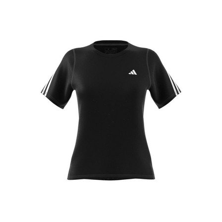 Women Run Icons 3-Stripes Low-Carbon Running T-Shirt, Black, A701_ONE, large image number 12