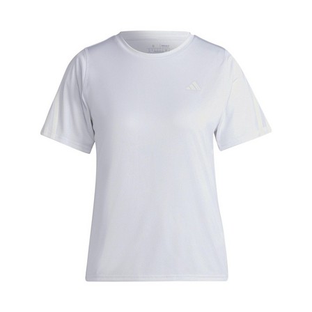 Women Run Icons 3-Stripes Low-Carbon Running T-Shirt, White, A701_ONE, large image number 3