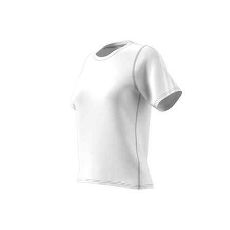 Women Run Icons 3-Stripes Low-Carbon Running T-Shirt, White, A701_ONE, large image number 11