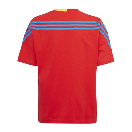 Unisex Junior Adidas X Classic Lego T-Shirt, Red, A701_ONE, large image number 2