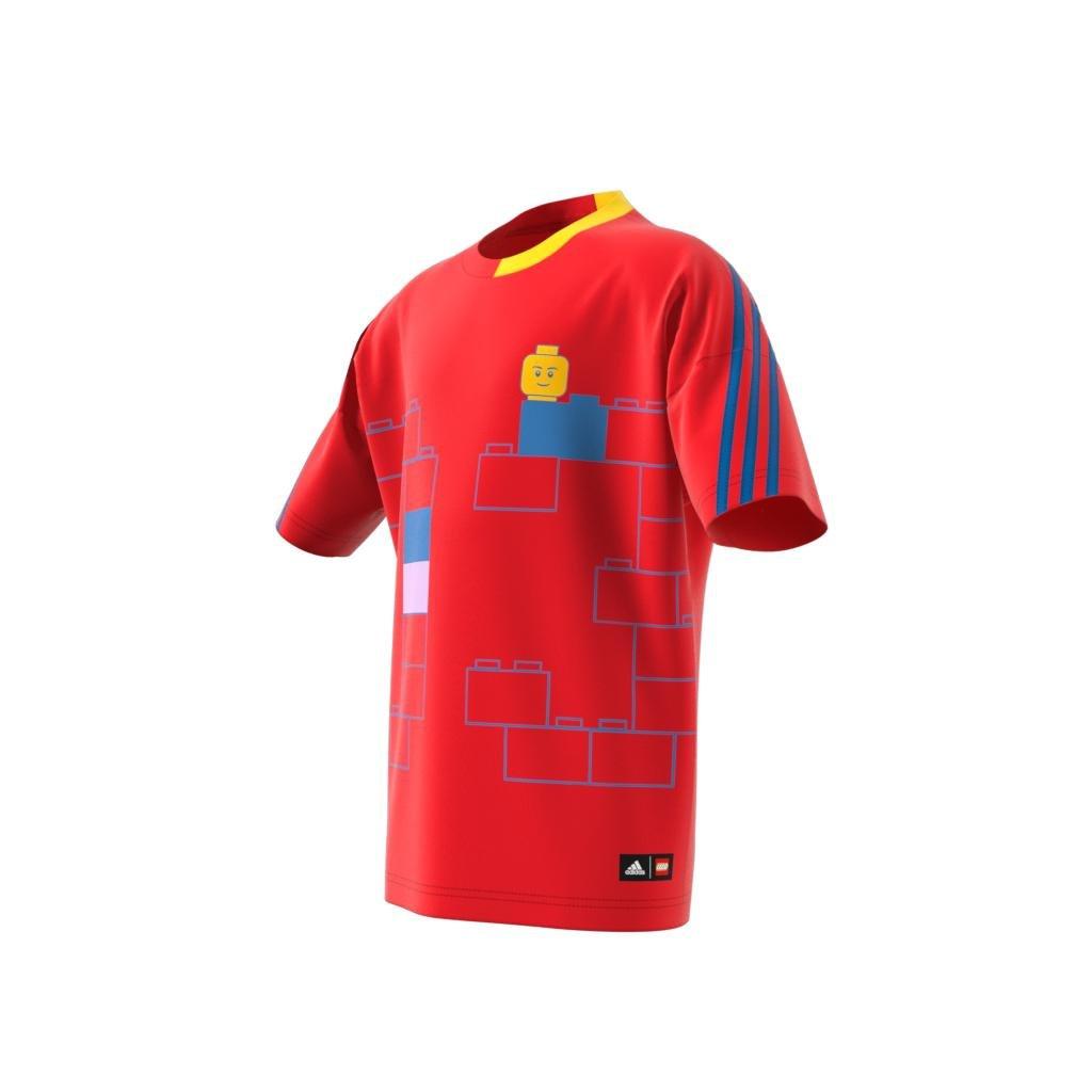 Unisex Junior Adidas X Classic Lego T-Shirt, Red, A701_ONE, large image number 10