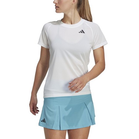 Women Club Tennis T-Shirt, White, A701_ONE, large image number 1