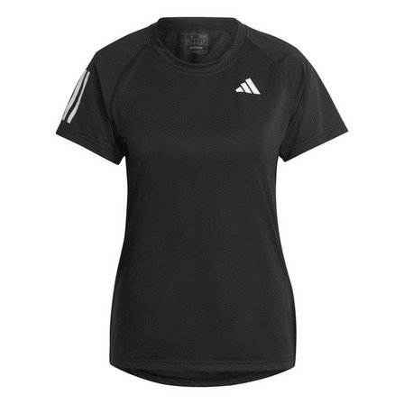 Women Club Tennis T-Shirt, Black, A701_ONE, large image number 2