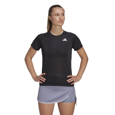 Women Club Tennis T-Shirt, Black, A701_ONE, large image number 8