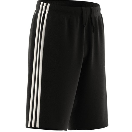 Kids Unisex Train Essentials Aeroready 3-Stripes Shorts, Black, A701_ONE, large image number 6