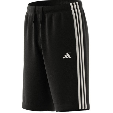 Kids Unisex Train Essentials Aeroready 3-Stripes Shorts, Black, A701_ONE, large image number 12
