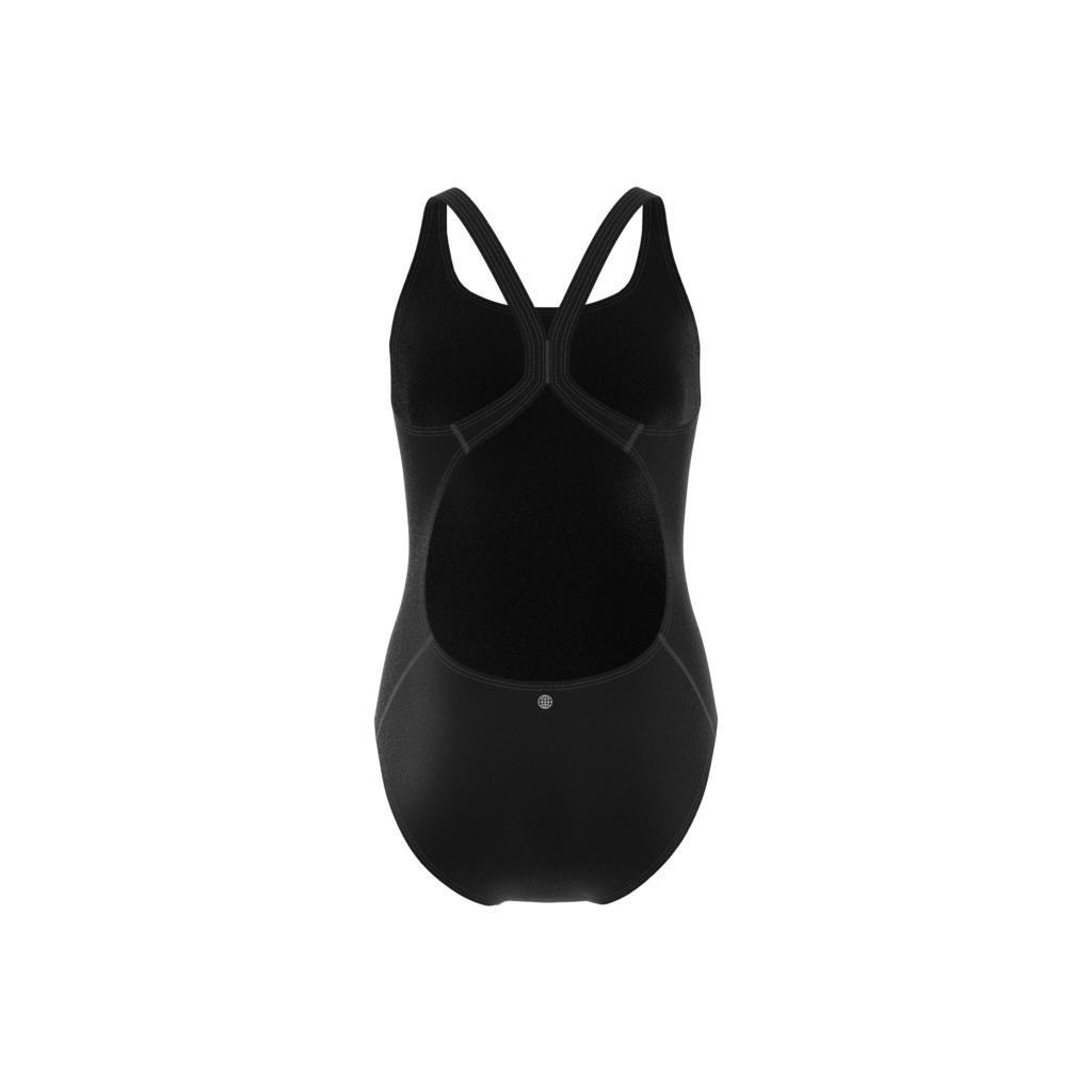 Women 3 Bar Logo Swimsuit, Black, A701_ONE, large image number 9