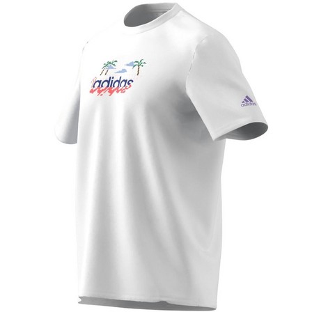 Men Linear Beach-Bit Short Sleeve Graphic T-Shirt, White, A701_ONE, large image number 14