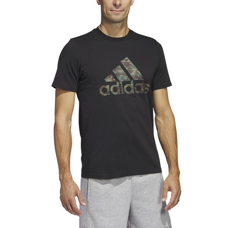 Men Camo Short Sleeve T-Shirt, Black, A701_ONE, large image number 2