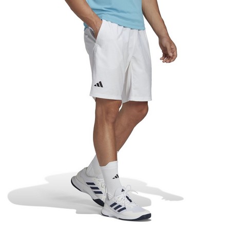 Men Club 3-Stripes Tennis Shorts, White, A701_ONE, large image number 1