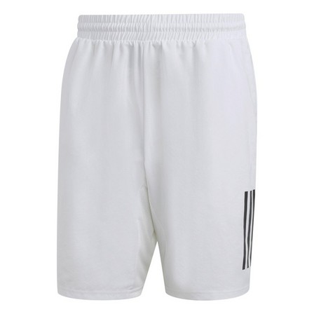 Men Club 3-Stripes Tennis Shorts, White, A701_ONE, large image number 2